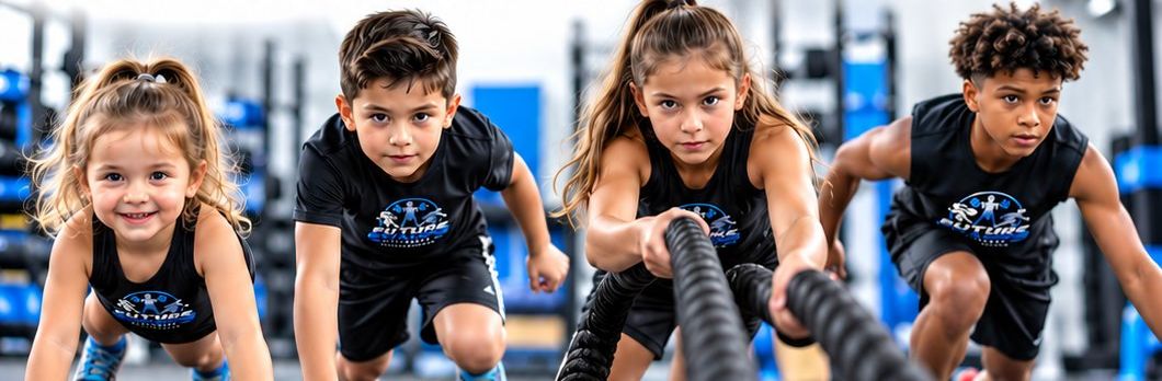 Children training in Future Champs Fitness promotional artwork